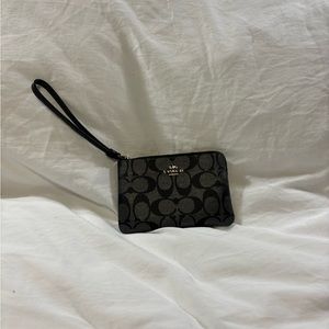 Coach Metallic Monogram Corner Zip